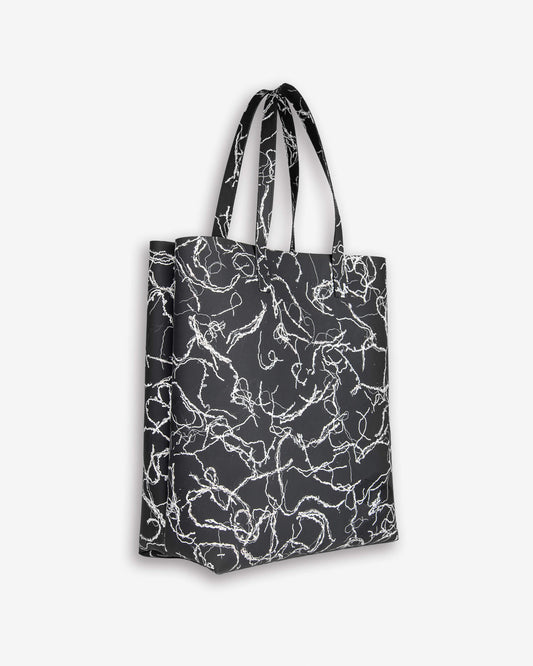 Large Vertical Tote - linen threads