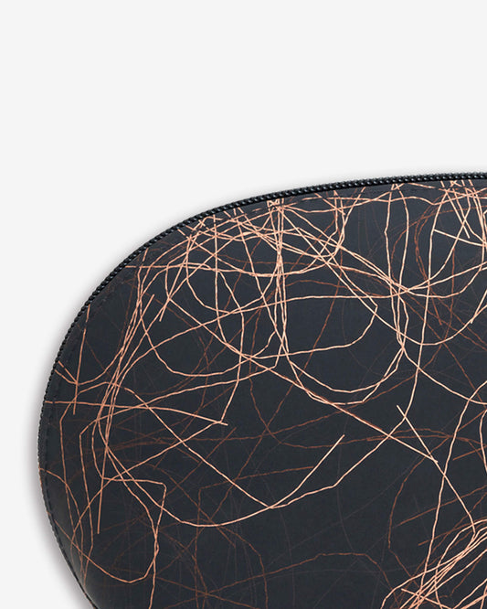 Round Trousse - bronze on black