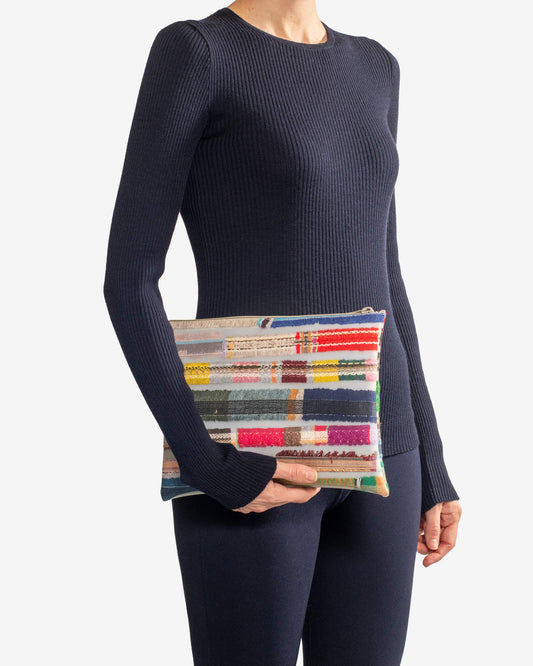 Large Pocket - multicolor stripes