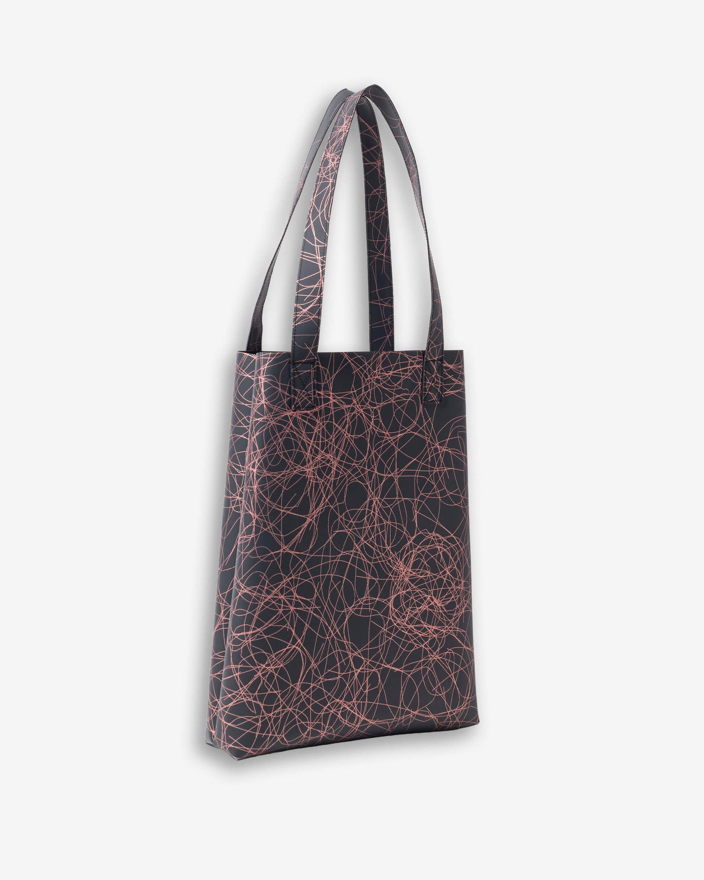 Vertical Bag - pink on black