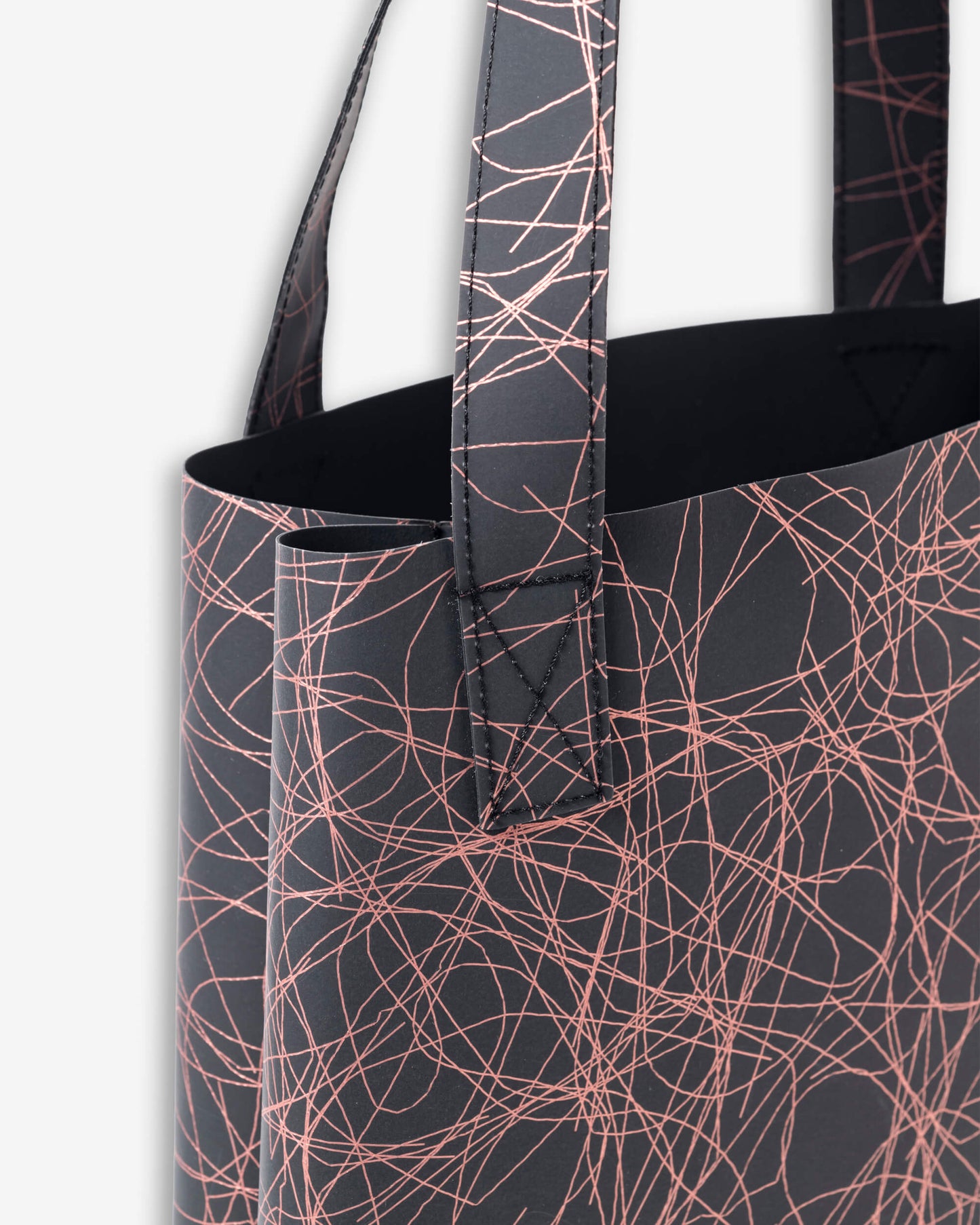 Vertical Bag - pink on black