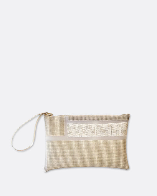 Medium Pocket with Wrist Strap - soft gold