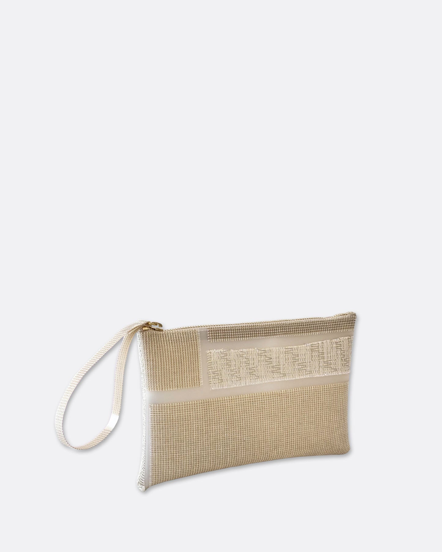 Medium Pocket with Wrist Strap - soft gold
