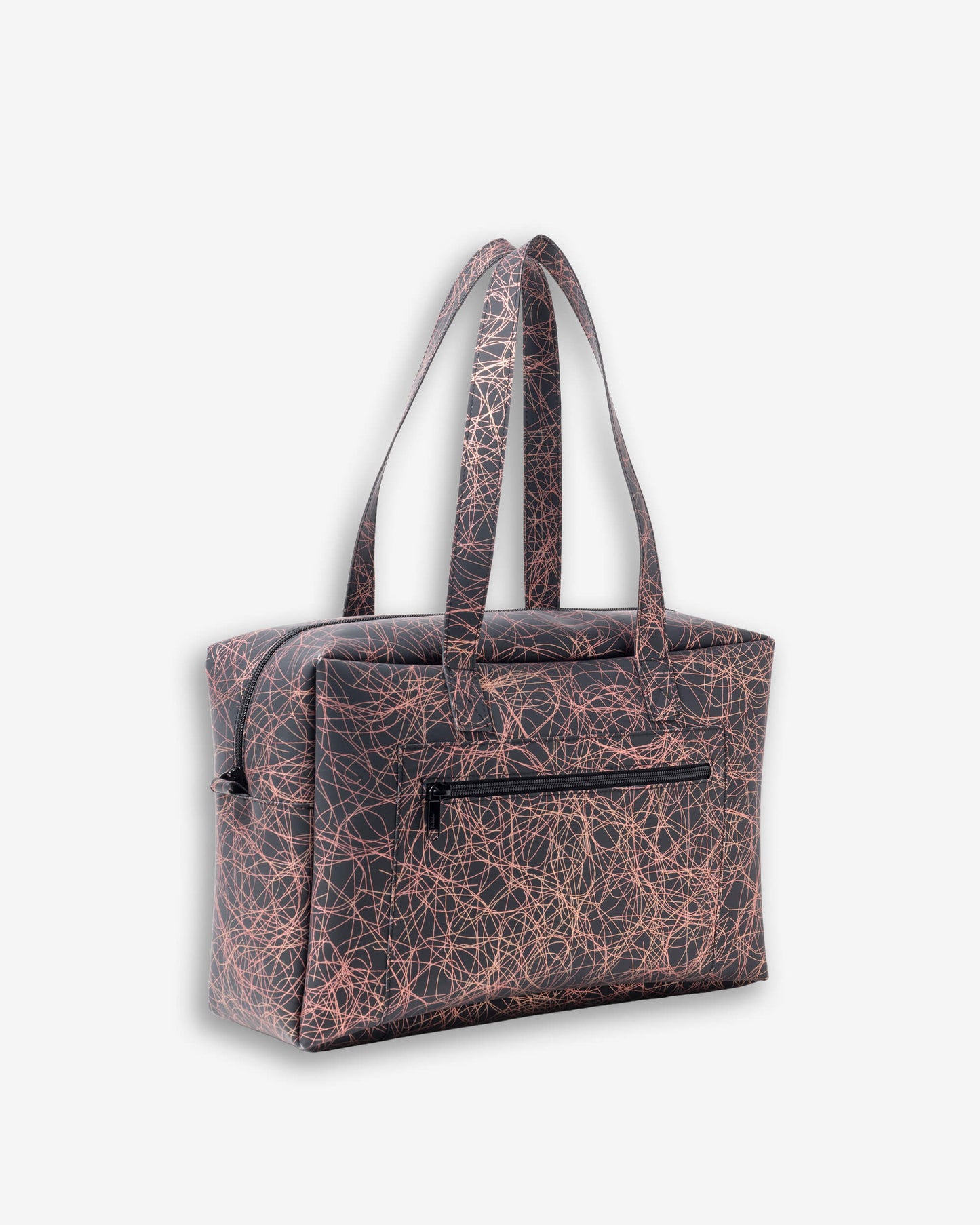 12 Hours Bag - pink on black