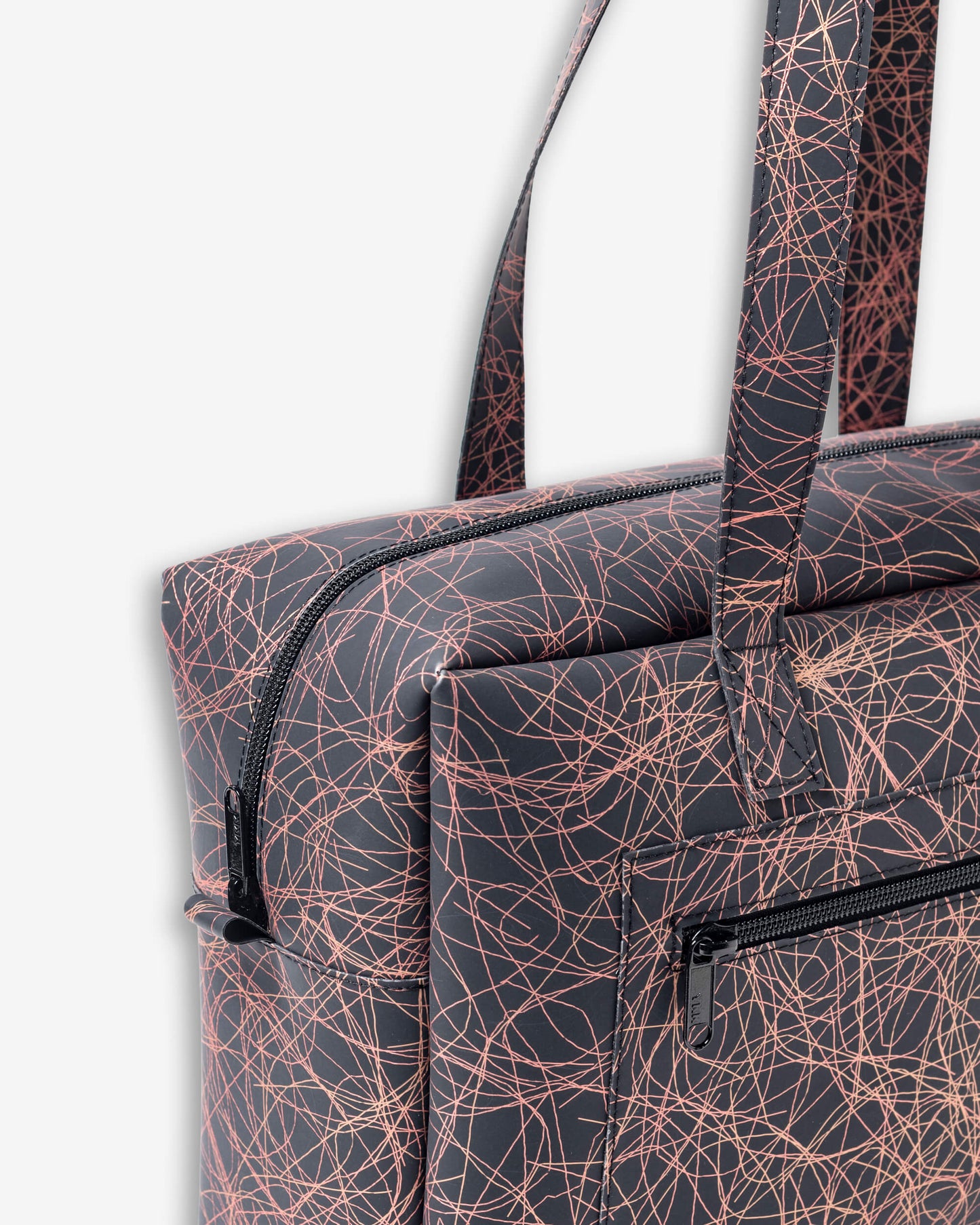 12 Hours Bag - pink on black