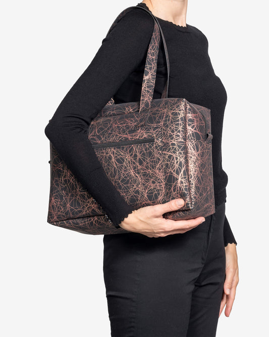 12 Hours Bag - pink on black