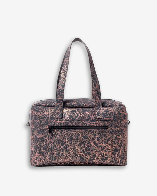 12 Hours Bag - pink on black